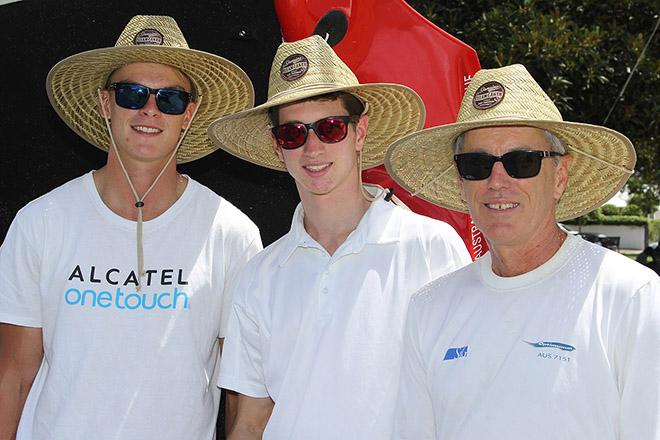 Alcatel One Touch team, from lft is Sam Ellis, Thomas Quigley and Stephen Quigley © Frank Quealey
